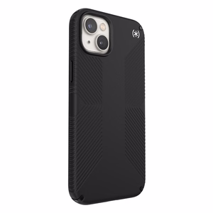 Speck Presidio2 Grip MagSafe ümbris seadmele iPhone 14 Plus, libisemiskindla haardega, Black / Black / White värvikombinatsioon