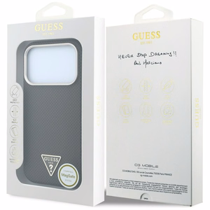 Guess Kevlar Triangle Logo MagSafe ümbris mudelile iPhone 17 Pro / 18 Pro – värv: pruun