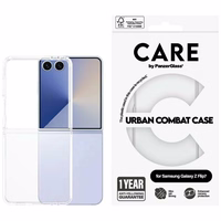 CARE by PanzerGlass Flagship Urban Combat Ümbris jaoks Samsung Galaxy Z Flip 7 - Läbipaistev
