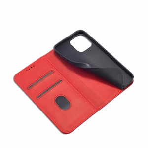 Magnet Fancy Case ümbris iPhone 14 Pro Max flip cover rahakott seisma punane