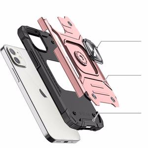 Wozinsky Ring Armor iPhone 14 Plus soomustatud ümbris magnetiline hoidja rõngas kuldne