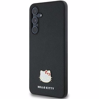 Hello Kitty Metal Logo Kitty Head ümbris jaoks Samsung Galaxy A55 - must