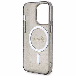 Guess GUHMP14LHCMCGK iPhone 14 Pro 6.1" black/black hardcase Glitter Gold MagSafe