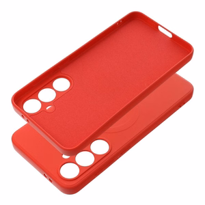 SILICONE MAG ÜMBRIS compatible with MagSafe jaoks SAMSUNG S24 FE punane