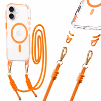 Tel Protect Strap Clear Ümbris jaoks Iphone 17 oranž