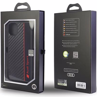 Audi Carbon Fiber Stripe iPhone 11 / Xr 6.1" must/must hardcase AUS-TPUPCIP11-R8/D1-BK