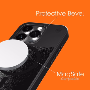 STM Relax Sand MagSafe ümbris seadmele iPhone 15 Pro Max, must ja hall