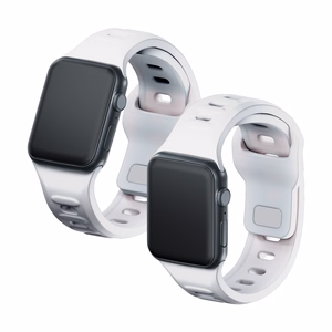 3mk silikoonrihm Apple Watchile, 38/40/41/42 mm, valge, väike suurus