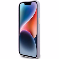 Guess Glitter Glossy Script ümbris jaoks iPhone 15 Pro Max - lilac