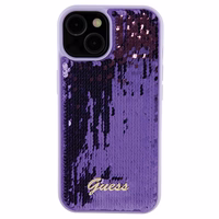 Guess Sequin Script Metal ümbris jaoks iPhone 15 - lilla