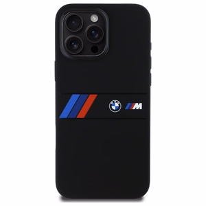 BMW Silicone Middle Stripe MagSafe Ümbris jaoks iPhone 16 Pro Max - must