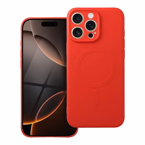 SILICONE MAG ÜMBRIS compatible with MagSafe jaoks IPHONE 16 Pro Max punane