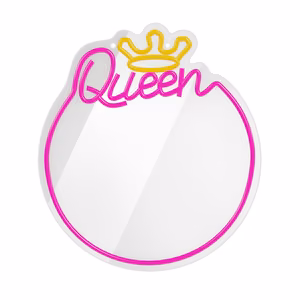 Neon MIRROR LED QUEEN warm valge roosa FMNE04 Forever Light