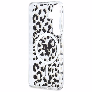Guess ümbris IML Leopard Print Triangle MagSafe for Samsung Galaxy S26 must