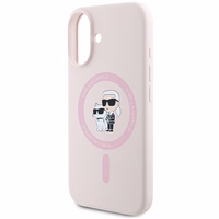 KARL LAGERFELD ümbris jaoks IPHONE 16 Plus compatible with MagSafe KLHMP16MSCMKCRHP (Silicone KC Body Ring) roosa