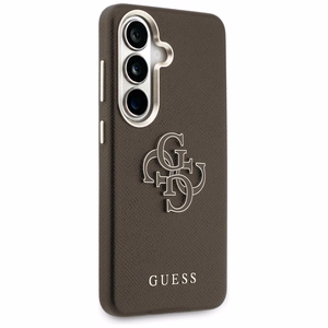 Guess Grained Big 4G Metal Logo Чехол для Samsung Galaxy S26+ - коричневый