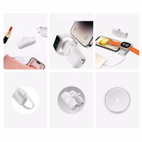 Wozinsky WF16-YCS 5000mAh 15W USB-C mini-toiteallikas sisseehitatud USB-C kaabliga ja Apple Watchi laadijaga - valge