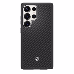 Spigen Enzo Aramid GP-FPS938PGABW Silicone Ümbris with Built-in MagFit Ring jaoks Samsung Galaxy S25 Ultra - must
