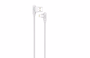CABLE MX CORNER FAST CHARGE LIGHTNING 2.4A/1M, WHITE ANGULAR