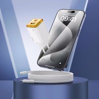 Phone Laadija Hoco USB A + USB C QC3.0 PD 3A 20W + Kaabel USB C to Lightning N52 valge