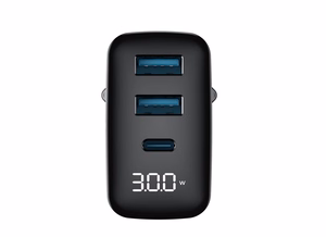 Havit UCLE001 EU - GaN kolme pordiga laadija 30 W, must