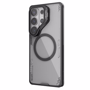 Nillkin Iceblade Prop магнитный чехол с крышкой камеры и подставкой совместимый с MagSafe для Samsung Galaxy S26 Ultra прозрачный чёрный