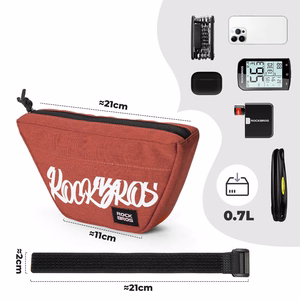 Rockbros G011 Flash Journey trapetsikujuline jalgratta juhtraua kott 0.7 l - punane