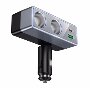 Autolaadija Hoco 1xUSB A + 1xUSB C+2x sigaretisüütaja pordid PD QC3.0 max 240W/24V Z65B must