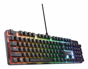 Trust GXT 871 Zora QWERTY US English - USB mängude klaviatuur (must)
