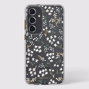 Rifle Paper Co. üliõhuke antimikroobne ümbris seadmele Samsung Galaxy S24+, Petite Fleurs mustriga