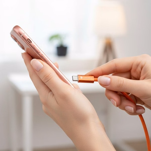 Kaabel USB C USB C Forcell F-Energy QC4.0 PD 5A 100W Cafule Flat 1,2 m CCFN23 oranž