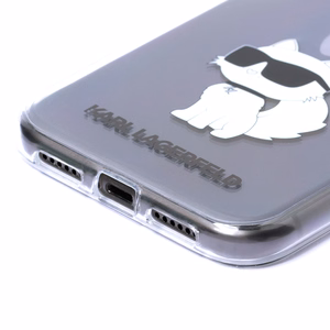 Karl Lagerfeld Ikonik Choupette Ümbris jaoks iPhone 11 / Xr - läbipaistev