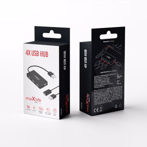Maxlife Home Office USB 2.0 hub USB - 4x USB 0,15 m must + cable 1,5 m