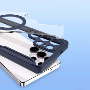 Dux Ducis Skin X Pro ümbris jaoks Samsung Galaxy S25 Ultra with MagSafe and wallet - sinine