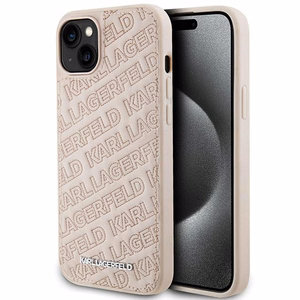 Karl Lagerfeld чехол для iPhone 15 Plus KLHCP15MPQKPMP (Quilted Pattern) розовый