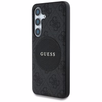 Guess 4G Round Patch Classic Logo MagSafe ümbris jaoks Samsung Galaxy S25 Plus must