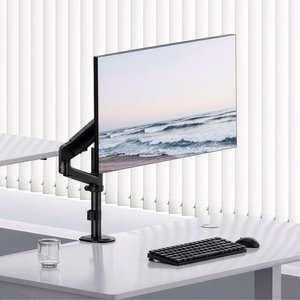 Ergo Office ER-691 B – gas-spring monitor arm for 17–32-inch screens, 1–10 kg, VESA up to 100×100, matte black