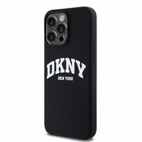 DKNY Liquid Silicone Valge Printed Logo MagSafe iPhone 13 Pro Max Ümbris - Must