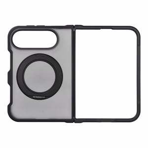Must Forcell F-Protect 4sD-i Smoke Hybrid Kickstand Premium ümbris iPhone Duo jaoks, ühildub MagSafe'iga