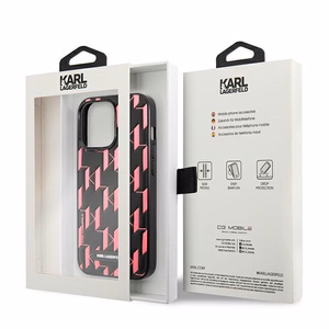 Karl Lagerfeld Monogram Plaque iPhone 13 Pro Max 6.7" Ümbris - roosa