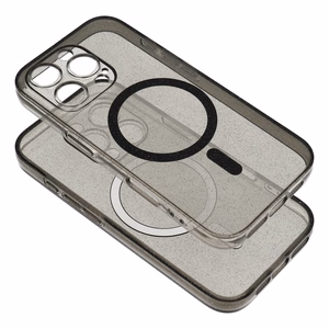 CLEAR MAG ÜMBRIS with camera protection compatible with MagSafe jaoks IPHONE 14 Pro Max must glitter
