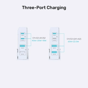 GaN võrgulaadija - Unitek P1229ABK01-EU | 100W 2x USB-C 2x USB-A