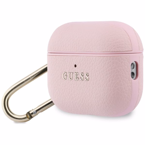 Guess Grained Classic Logo Ümbris for AirPods Pro 3 - roosa