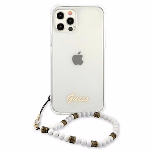 Guess GUHCP12MKPSWH iPhone 12/12 Pro 6.1" прозрачный жёсткий чехол White Pearl