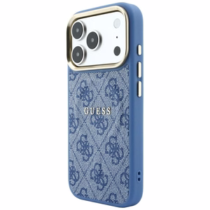 Guess Embossed 4G Classic MagSafe ümbris iPhone 17 Pro Max / 18 Pro Max jaoks, sinine