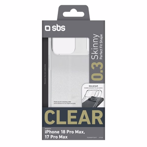 SBS Skinny ümbris mudelile iPhone 18 Pro Max / 17 Pro Max – läbipaistev