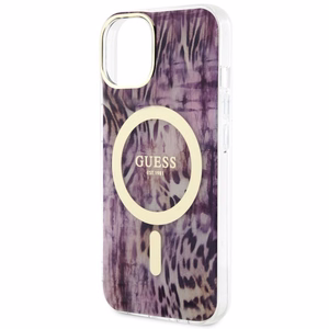 Guess Leopard MagSafe ümbris jaoks iPhone 14 - roosa