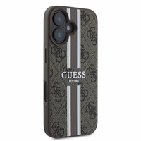 Guess 4G Printed Stripes MagSafe iPhone 16 Plus Ümbris - Brown