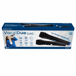 SQUEAK VocalDuo SQ1007 2,4 GHz juhtmevabade karaokemikrofonide komplekt
