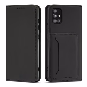 Magnetkaardi ümbris Samsung Galaxy A12 5G ümbris rahakott kaardihoidja must